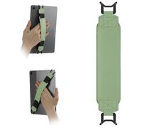 HoYiXi Soft Hand Strap for 9-11 Inch eReaders & Fire Tablet Compatible with Fire HD 10/iPad 9.7 /iPad Mini/Galaxy Tab A8 A9/Huawei Lightweight Black High-Elasticity Finger Grip Holder -Green