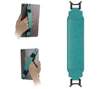 HoYiXi Soft Hand Strap for 9-11 Inch eReaders & Fire Tablet Compatible with Fire HD 10/iPad 9.7 /iPad Mini/Galaxy Tab A8 A9/Huawei Lightweight Black High-Elasticity Finger Grip Holder -Cyan