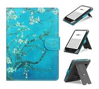 HoYiXi Universal Case Compatible with 6”-6.8” eReader Leather Stand Cover for Kobo & Tolino E-Book, Flower Pattern