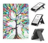 HoYiXi Universal Case Compatible with 6”-6.8” Kobo/PocketBook/Tolino/Sony E-Book eReader Kindle Paperwhite/Kobo Clara HD/Kobo Clara 2E Leather Stand Cover for 6-6.8'' E-Book eReader,tree