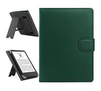 HoYiXi Universal Case Compatible with 6.8" Kindle Paperwhite/6" All-new Kindle 2022 & 2019/Kobo Clara HD/Kobo Clara 2E Leather Stand Cover for 6-6.8'' PocketBook/Tolino/Sony E-Book Reader, green
