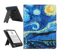 HoYiXi Universal Case Compatible with 6.8" Kindle Paperwhite/6" All-new Kindle 2022&2019/Kobo Clara HD/Kobo Clara 2E Leather Stand Cover for 6-6.8'' PocketBook/Tolino/Sony E-Book Reader, Starry Night