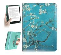 HoYiXi Universal Case for 6.8 Inch 7 Inch Kindle eReaders Compatible with Paperwhite/Kobo/BOOX T68/iReader Ocean,6.8-7" eReaders Protective Case Cover Elastic rope,flowers 1