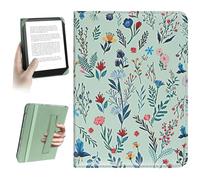 HoYiXi Universal Case for 6 inch Kindle eReader Compatible with Paperwhite(2025/2018)/PocketBook and Tolino/Kobo Clara HD,6" eReader Protective Case Cover Elastic rope,White flowers