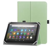 HoYiXi Universal Case for 7-8 inch Tablet Fire HD 8/Fire HD 8 Plus with Stand Folio and Hand Strap Protective Cover for 7"-8" Samsung/Lenovo Tab M8 8 inch Android Tablet -Green