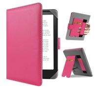 HoYiXi Universal Case for 7 inch Kindle Paperwhite/Colorsoft 2024 Compatible with 6.8" Paperwhite Kobo Clara HD/Kobo Clara 2E eReader Protective cover with Foldable Stand Built-in pocket,Rose