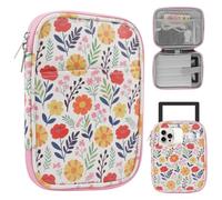 HoYiXi Universal Sleeve Bag for 6-6.8 inch E-Book Reader Compatible with 6.8" Kindle Paperwhite 2025-2012/6" All-new Kindle/Kobo/PocketBook,6" EReader With Anti-Drop Protective Cover,Pink flowers