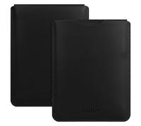 HoYiXi Universal Sleeve Case for 6.8",7" Paperwhite/Colorsoft/Signature Edition 2024 & 2021 Compatible 6.8" Kobo Clara HD/PocketBook/Tolino/Sony Leather Stand Case for 6.8"ebook Reader,- Black