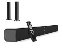 HoYLluDLL Soundbar for TV, Bluetooth Soundbar 2-in-1 Detachable Sound Bar with ARC/Optical/AUX Connection, TV Speakers Soundbar for Home Theater Audio (Black)