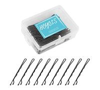 HOYOLS Black Premium Bobby Pin for Thick Hair, Secure Hold Wavy Slide Proof Hair Styling Pins 100 Count, 2 Inch