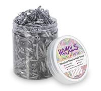 Hoyols Rubber Hair Ties Elastic Bands Ponytail Polyband Ties for Kids Women Girl 1000 Piece Pack (Silver Metal)