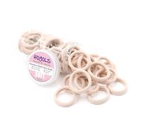 HOYOLS Soft Large Seamless Hair Ties, Gentle Stretch Nylon Ponytail Holder Bands for Thick Heavy Curly Hair, No Slip No Damage Scrunchies Headbands 100 Pcs (Light Blonde)
