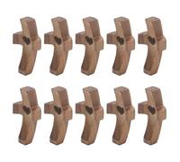 Hoypeyfiy 10Pcs Wooden Cross Fidget, Pocket Cross My Heart with Organza Bags, Stress Relief Fidget for Christian, Religious Easter Fathers Day First Communion Gifts