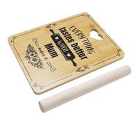 Hoypeyfiy 11 x 8.5-inch Engraved Bamboo Cutting Board with Rolling Pin, Good Gift for Mom, Ideal for Mother's Day, Women's Day, Birthdays, Christmas