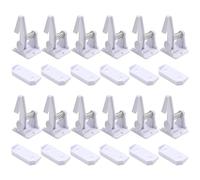 Hoypeyfiy 12 Pack Child Safety Cabinet Locks, Invisible Drawer Latches for Baby Proofing, Strong Adhesive for Easy Installation in Cupboards, Kitchens, and Drawers (White)