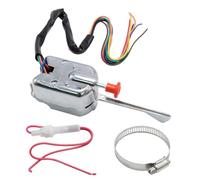 Hoypeyfiy 12V Universal Turn Signal Switch, Replacement for Hot Rod & Custom Cars, Chrome Plated Indicator Switch for Car Truck Dune Buggy