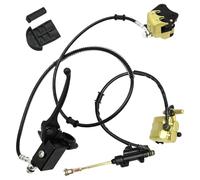 Hoypeyfiy 2 Pcs 12MM Front and Rear Brake Calipers Assembly with Pull Cables, Replacement for 50CC 110CC 125CC Dirt Bike Pit Bike
