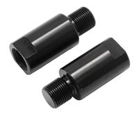 Hoypeyfiy 2Pcs M10*1.25 Mirror Risers Motorbike Rear View Mirror Extenders 40mm, Black Motorcycle Mirror Extenders, Replace for M10x1.25 Threaded Holes