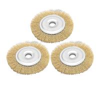 Hoypeyfiy 3 PCS Wire Brush 115x16 x10mm, Wire Wheel Brush with Arbor Hole, Replacement for Ryobi Patio Cleaner RY18PCA-0 OPC1800 OPC1815