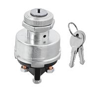 Hoypeyfiy 4-Position Ignition Key Switch, 12v Universal Starter Switch Fit for Car, Forklift, Truck, Tractor, Trailer, Caterpillar, Agricultural, Plant Applications, Acc/Off/IGN/(Start)