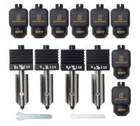 Hoypeyfiy 4PCS 0.2/0.4/0.6/0.8mm Hotend Nozzle Set, Replacement for Bambu Lab P2S/H2S/H2D/A1/A1 Mini, Quick Swap Extruder Print Head, Includes Silicone Cover Socks