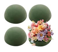 Hoypeyfiy 4Pcs Half Ball Floral Dry Foam,Green Floral Round Foam,Block Dry Foam Balls for Artificial Flower Arrangement,DIY Craft,Wedding Aisle Flowers,Decoration (5.51 X 2.76 Inch)