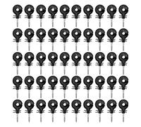 Hoypeyfiy 50Pcs Electric Fencing Ring Insulators, Ring Insulator Fence Rings Offset Insulator Wooden Post Screw in Posts Wire Mesh Safe Agricultural Garden Accessories