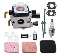 Hoypeyfiy C1Q-S97 Carburetor Carburettor Replacement for FS55 FS55R FS55C FS45 FS75 FS80 FS85 HS75 String Trimmer C1Q-S143 C1Q-S153 C1Q-S186 with Air Filter Fuel Line Kit