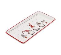 Hoypeyfiy Christmas Rectangle Serving Plate Cartoon Gnomes Salad Platters Cheese Appetizer Snack Fruit Vegetable Serving Dish Dishwasher Safe