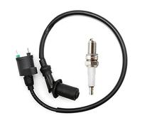 Hoypeyfiy GY6 Racing Ignition Coil with A7TC Spark Plug Replacement for Chinese 50cc 80cc 90cc 110cc 125cc 150cc GY6 139QMB 152QMI 157QMJ Moped Scooter ATV Go Kart Pit Dirt Bike