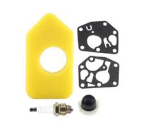 Hoypeyfiy Lawn Mower Carburetor Diaphragm Kit Gasket Air Filter Primer Bulb L7T Spark Plug Replacement for BS 795083 698369 694394