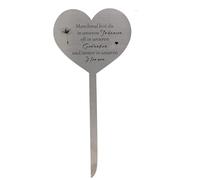 Hoypeyfiy Weatherproof Metal Heart with Saying, Consoling Words Always in Our Hearts, Timeless Grave Decoration to Commemorate