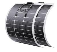 Hoysicy 400W Flexible Solar Panels (2 x 200W Solar Panels) - Monocrystalline, 24V/12V, Semi-Flexible， Off-Grid Charger for RVs, Boats, Cabins, Vans, Cars, Ideal for Uneven Surface