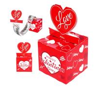 Hoyuwak Valentine's Day Surprise Money Pull-Out Box - DIY Cash Gift Box with Personalized Stickers for Family & Friends - Fun & Elegant Way to Give Money as a Gift