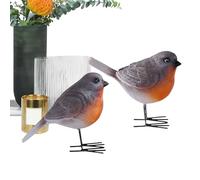 Hozaenwa Bird Figurine,Robin Sculpture | Decorative Resin Statue Ornaments for Outdoor Yard Porch and Indoor Living Room Bedroom Fireplace Bookshelf