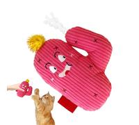 Hozaenwa Catnip Toys for Indoor Cats, Cactus Cat Enrichment Toys Interactive Chew, Kitten Accessories Stuffed Pillow with Sound, Teething Indoor Games for Calming Kitty Dogs