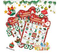 Hozaenwa Christmas Bingo Cards | Holiday Bingo Family Games for Adults | Interactive Deck Funny Activities for Holiday Gatherings Beginner Classroom Carnival Children Festival Travel Family