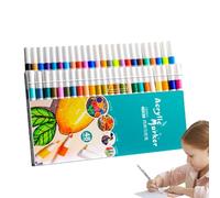 Hozaenwa Colors Paint Pen,Fine Tip Pens - Colors Art Supplies, Waterproof Crafts Quick-Drying Pen For Paper, Pottery, Stones, Backpacks, Glass