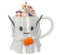 Hozaenwa Halloween Ice Cream Pint Holder - Ghost Icecream Pint Holder Coffee Mug - 3D Printing Snack Container Display Coffee Cup for Kitchen Living Room Restaurant Shelf Catering Truck