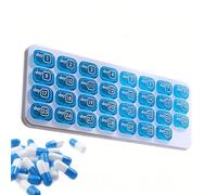 Hozaenwa Monthly Pill Organizer for Travel,31-Day Medication Organizer | Small Medicine Container - for Adults Travelers Caregivers Daily Routine Travel Camping Vacation Home Office Gym Business Trip
