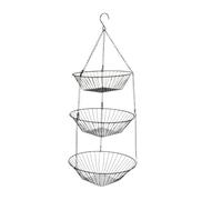 Hozaenwa Vegetable Basket,3-Tier Wire Storage Organizer Rack - Kitchen Fruit Organizer Produce Basket - for Pantry Gardening Tools Produce Food Snack Bread Onion Bathroom Garden Organization