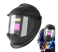 Hozaenwa Welding Helmet | Solar Powered Welding Face Cover | Adjustable Headgear for Metal Fabrication Plasma Cutting Home Industrial Construction