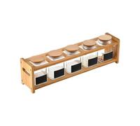 Hozaenwa Wine Glass Serving Tray Holder | Wooden Glass Organizer Serving Tray | Anti-Slip Thick Base Drinkware Organizer for Kitchen Picnic Barbecue Restaurant
