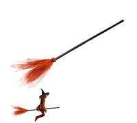 Hozaenwa Witch Brooms - Halloween Witch Broom | Pretend Play Accessory for Haunted House Stage Performances Parties Cosplay Porch Front Door Halloween Costumes