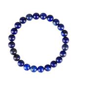 HOZEAL Natural Lapis Lazuli Bracelet for Women & Men, 9mm Adjustable Elastic Protection Stone, Blue Crystal Beaded Jewelry, Chakra Meditation Yoga Gift, Feng Shui Good Luck Spiritual Energy