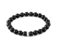 HOZEAL Onyx Crystal Bracelet, Men Women Black Agate Protection Bead Bracelet, for Courage Attract Money Wealth Prosperity Handmade Good Luck Fengshui Energy Quartz Stone Bracelets