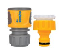 Hozelock Threaded Tap & Soft-Touch Hose End Connector Set 20710000 – 12.5–15mm (Taps 21–26.5mm)