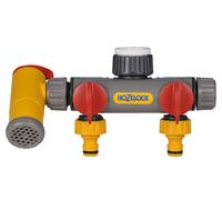 Hozelock Flow Max 2 Way Threaded Tap Hose Pipe Connector 21mm, 26mm & 33mm