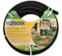 Hozelock Porous Soaker Hose Pipe with Connector 1/2" / 12.5mm 15m Black