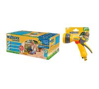 Hozelock 15m Superhoze Hosepipe, Yellow & Grey & Spray Gun, Multi-Colour